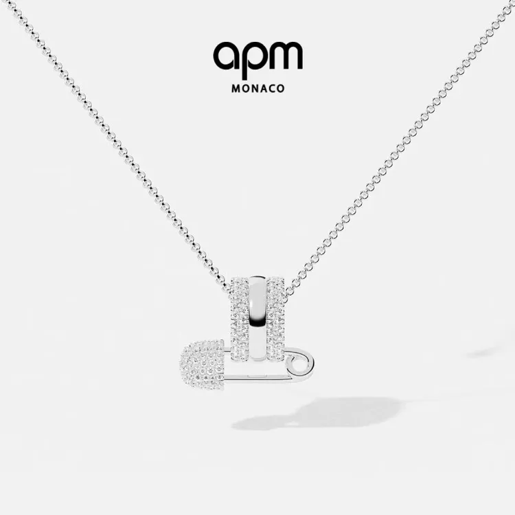 APM Monaco 三环别针可调节项链百搭时尚明星同款小众设计饰品