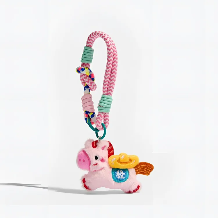 创意玩偶可爱毛绒马上来财钥匙扣包包挂件书包背包挂饰情侣礼物