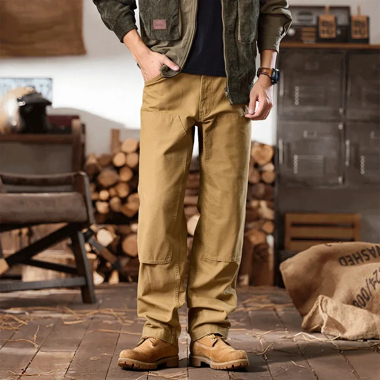 Lee Bradbury高街复古美式潮流工装裤-宽松舒适-直筒休闲户外长裤