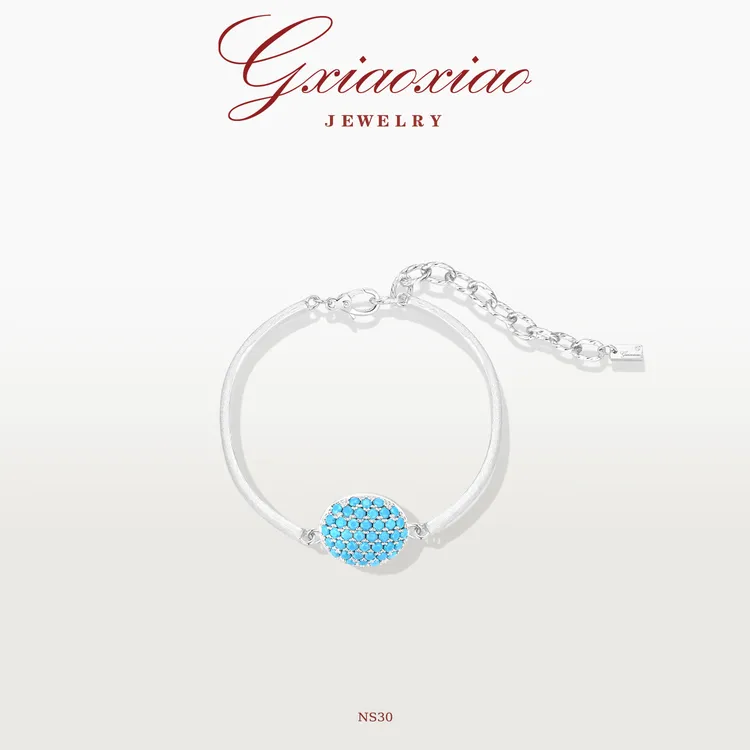 G XIAOXIAO 镀K金 气质复古高级百搭蓝色手链 NS30