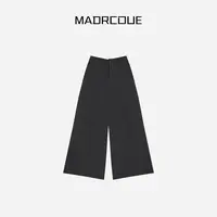 MADRCOUE 高腰拼接垂感显瘦直筒长裤662029