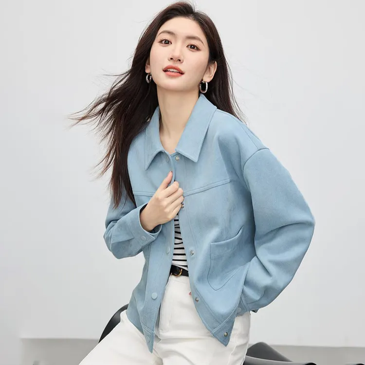 设计感时尚简约牛仔外套女2025年春秋新款宽松显瘦翻领夹克上衣潮