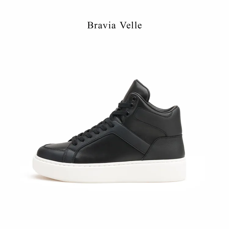 Bravia Velle秋冬保暖休闲时尚厚底增高滑板中帮百搭舒适潮款男鞋