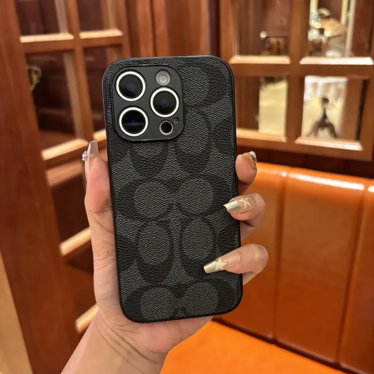 潮牌c家适合苹果16promax全包手机壳防摔皮质软边保护套iphone15