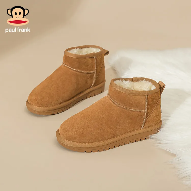 大嘴猴女鞋2025冬季新款加绒保暖雪地靴女款加厚东北棉鞋休闲短靴