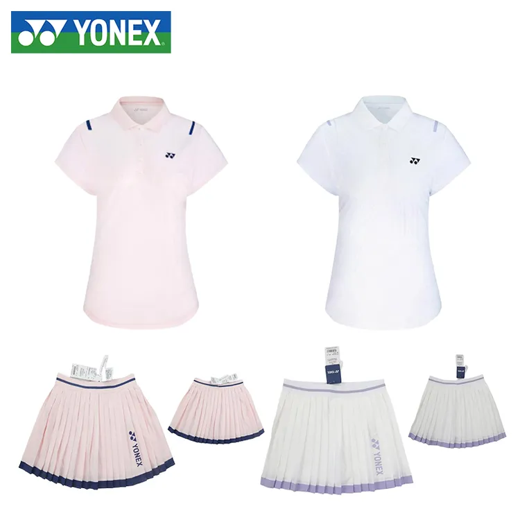 尤尼克斯羽毛球服短裙速干运动短袖POLO衫男女款情侣运动网球服