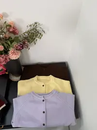 25881【蝶谷】糖果色针织开衫