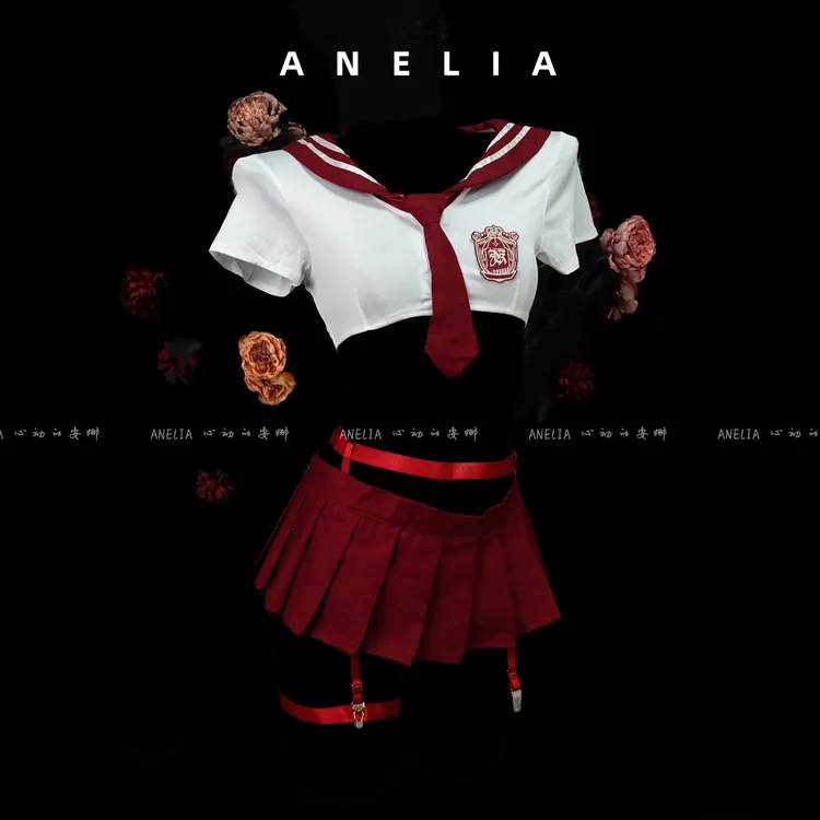 ANELIA安娜学姐 名媛学院风JK水手服性感套装连衣裙美少女战袍