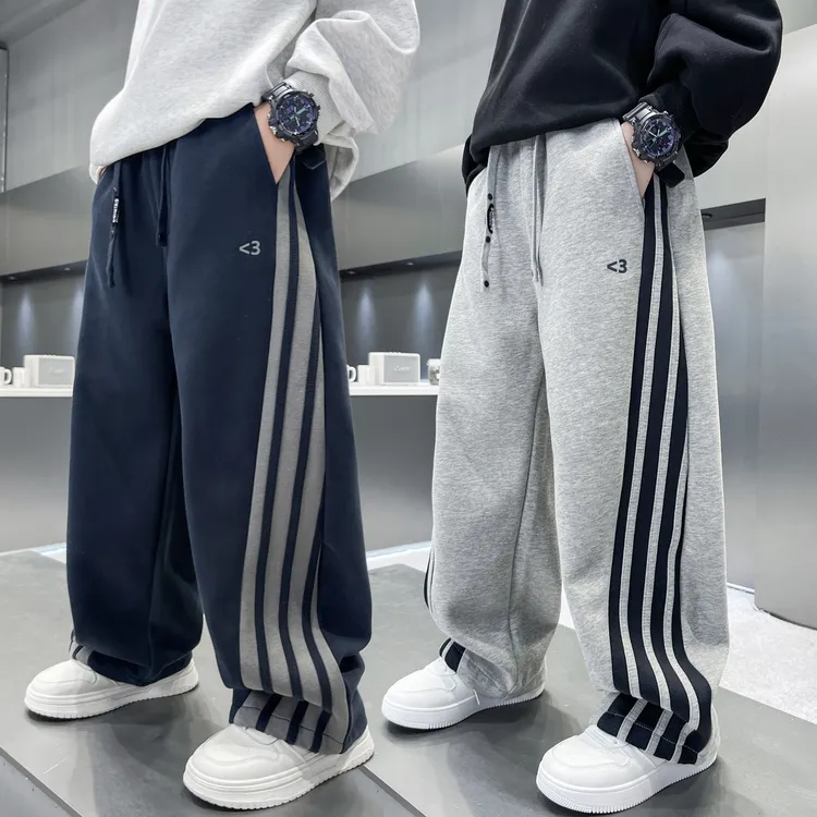 胖男童秋装卫裤加肥加大秋季长裤胖童运动裤男大童青少年裤子宽松