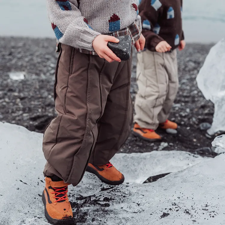 lelejove北欧风冬季户外三防羽绒滑雪裤儿童保暖羽绒长裤4AT52612