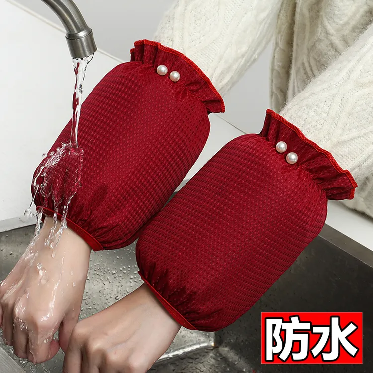 秋冬季短款防水袖套女士厨房干活耐脏防污套袖成人工作学生护袖头