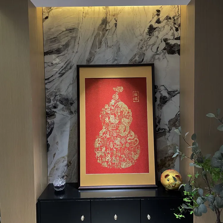 大漠.梵尘-刺绣材质【十二生肖百福图】挂画茶室挂画书房挂画刺绣画