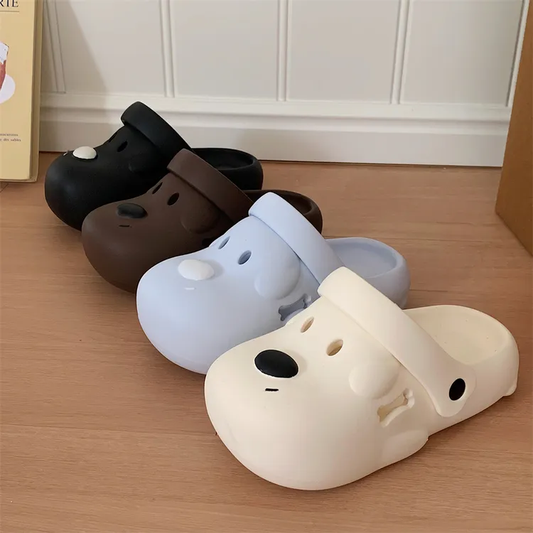 细细条 可爱狗狗夏个性凉拖鞋男女eva学生网红2025新款包头洞洞鞋