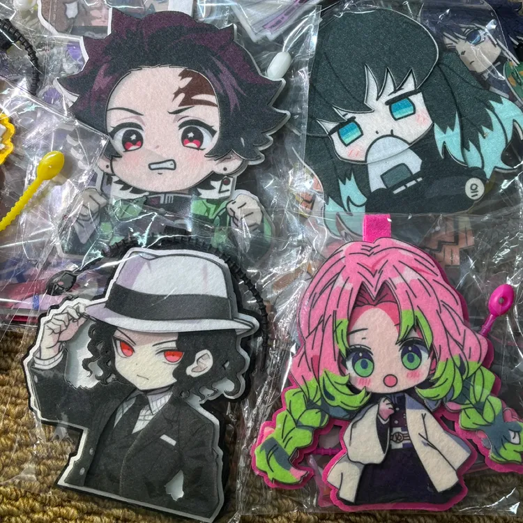 鬼灭之刃不织布挂件动漫周边包包挂件创意挂饰钥匙扣痛包装饰