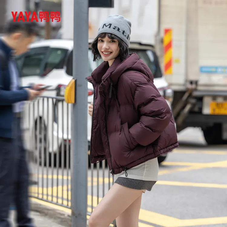 YAYA/鸭鸭羽绒服女款爆款2025新款正品新国标90绒保暖高级外套