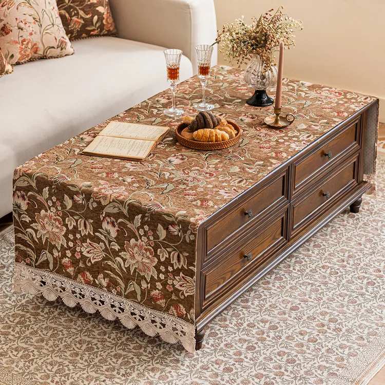 美式茶几桌布轻奢高级感欧式长方形布艺盖布遮丑家用台布2025新款