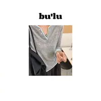 bu'lu “暖意绒绒“秋冬季韩系假两件长袖小设计款女