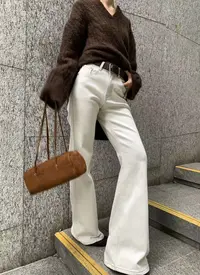 2025 A/W SEP.‘合适和喜欢可以是一回事’腰带植绒牛仔筒喇长裤