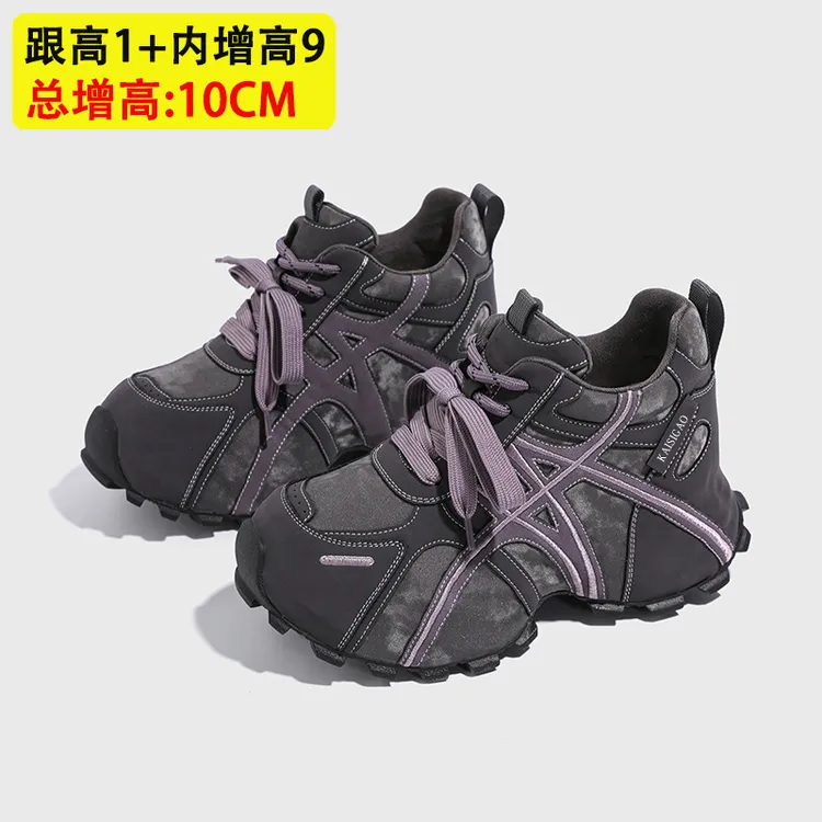 小个子厚底内老爹鞋女2025秋季新款百搭时尚运动休闲鞋超火爆