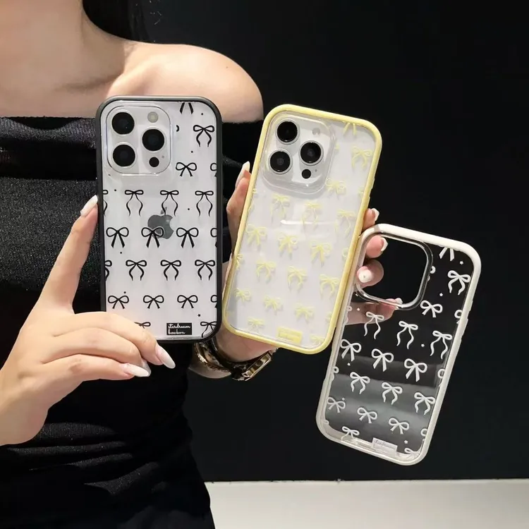 ZMGXins风满屏蝴蝶结适用iPhone16/15手机壳华为vivioppo小米高级