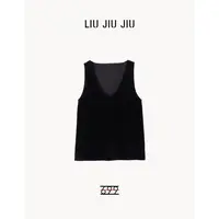LIUJIUJIU 法式轻奢时尚无袖气质设计师款简约百搭背心BX4363L