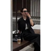 MOON【黑武士/裤】秋季高级时尚高腰直筒显瘦休闲裤10141