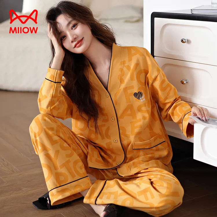 猫人经典2025新款睡衣女士套装春秋季春夏长袖高颜值可外穿家居服