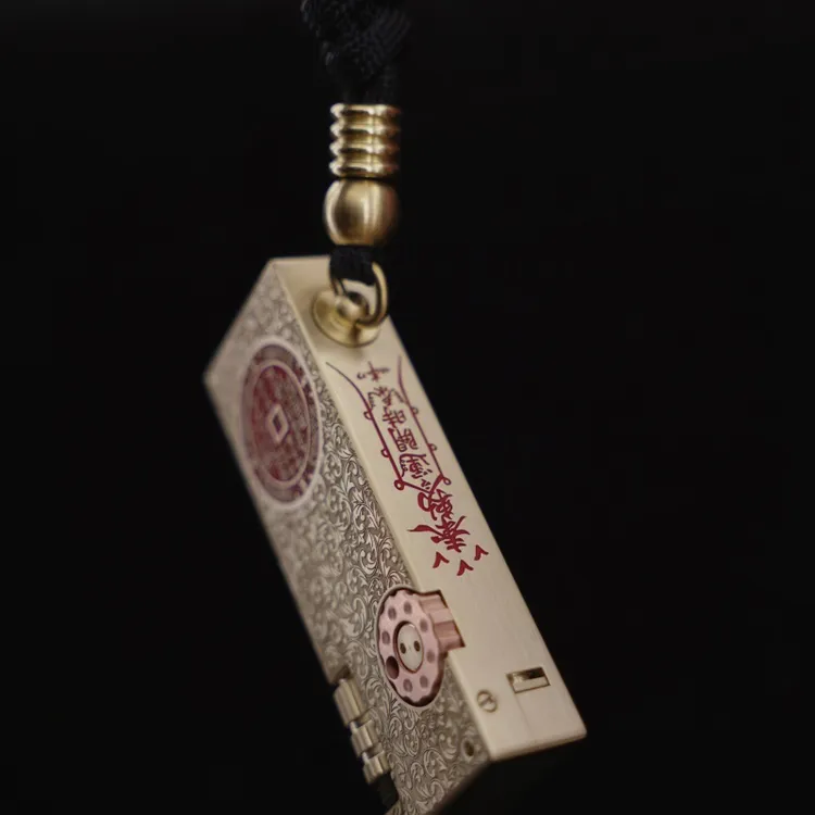 【新款升级】窄版手工镶嵌黄铜一体双油仓煤油打火机侧滑男士送礼