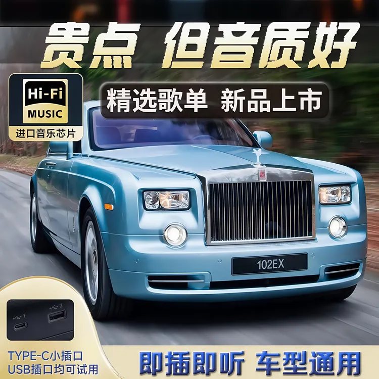 2025抖音热门音乐车载U盘最新款通用流行歌曲DJ无损MP3/4优盘视频