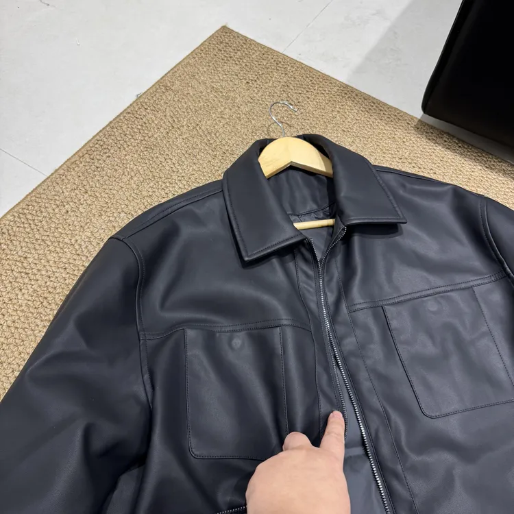 轻便又保暖/男士长期主义翻领皮衣夹克羽绒内胆 DT9988