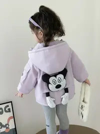 女小童洋气冬款外套女宝宝时髦加绒加厚派克服小女孩休闲上衣冬装