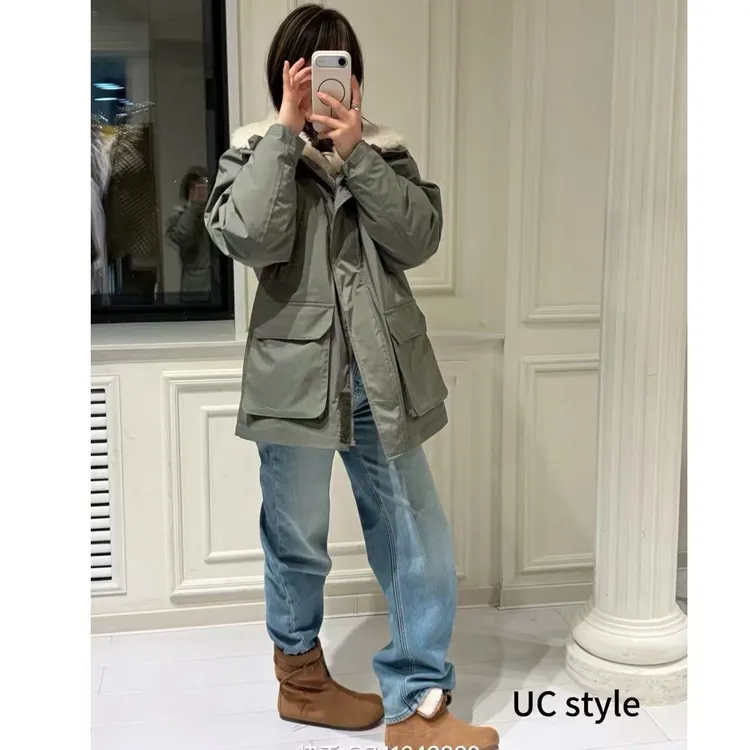 【UCSTYLE】A9250’露丝同款‘卡码拍小毛领派客服外套主播穿S码