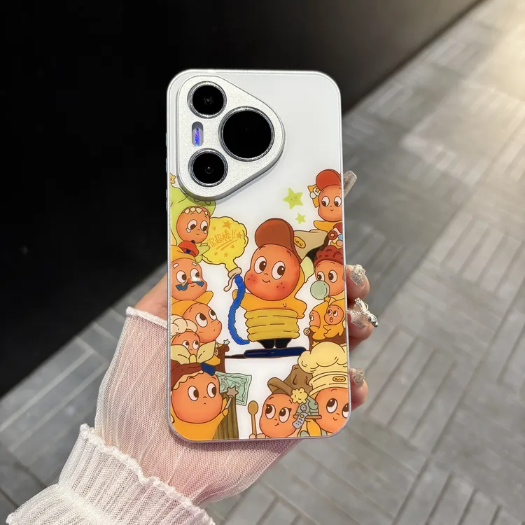 苹果/华为/oppo/vivo/小米 星星人适用pura70肤感玻璃防摔手机壳