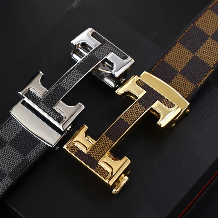 男士皮带品牌腰带牛皮自动扣头耐用高档裤腰带帅气年轻人时尚