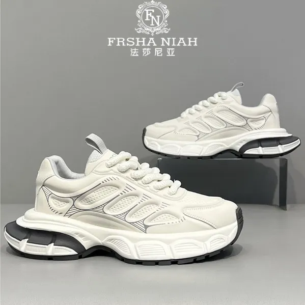 法莎尼亚简约增高老爹鞋时尚潮流轻便百搭男鞋新款厚底痞帅休闲鞋