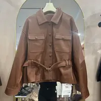高端短款皮衣2602