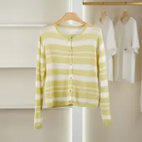 麦迪尚品【夕Y】50909503 春秋简约宽松羊毛针织开衫品牌女装