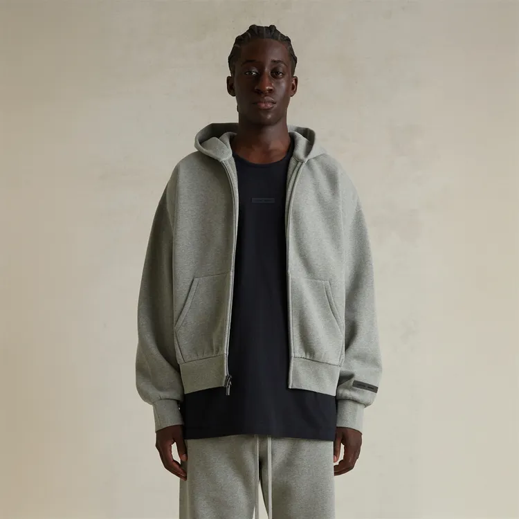 ESSENTIALS FEAR OF GOD 2025 Spring 宽松美式复古重磅拉链卫衣