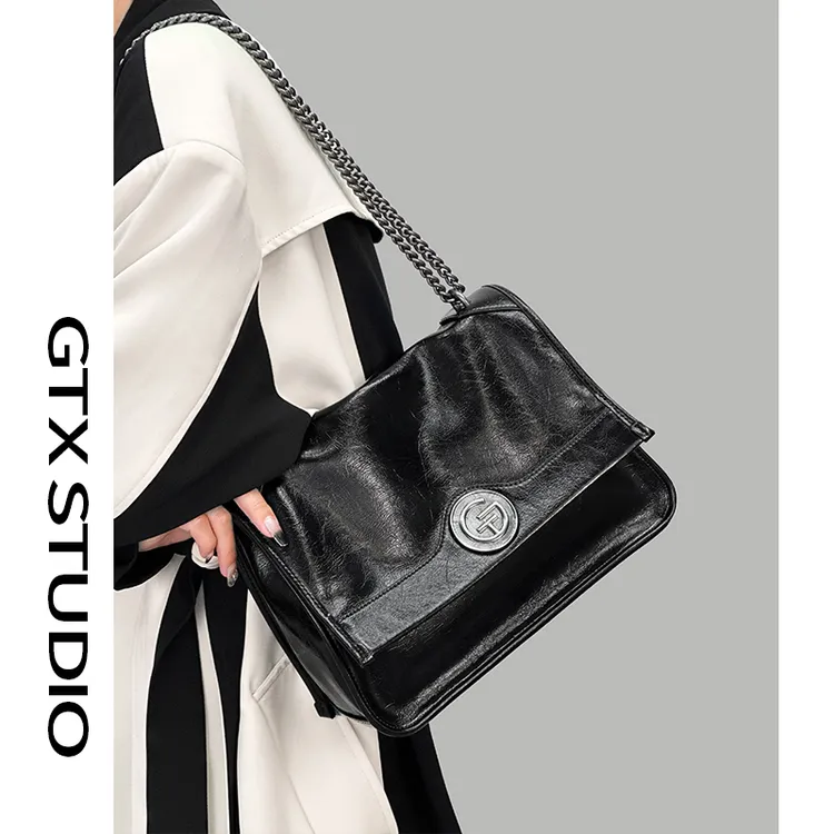 谷田西小众软皮托特包女大容量牛皮链条高级感时尚通勤流浪包