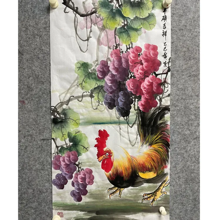 杨广生吉祥图斗方作品