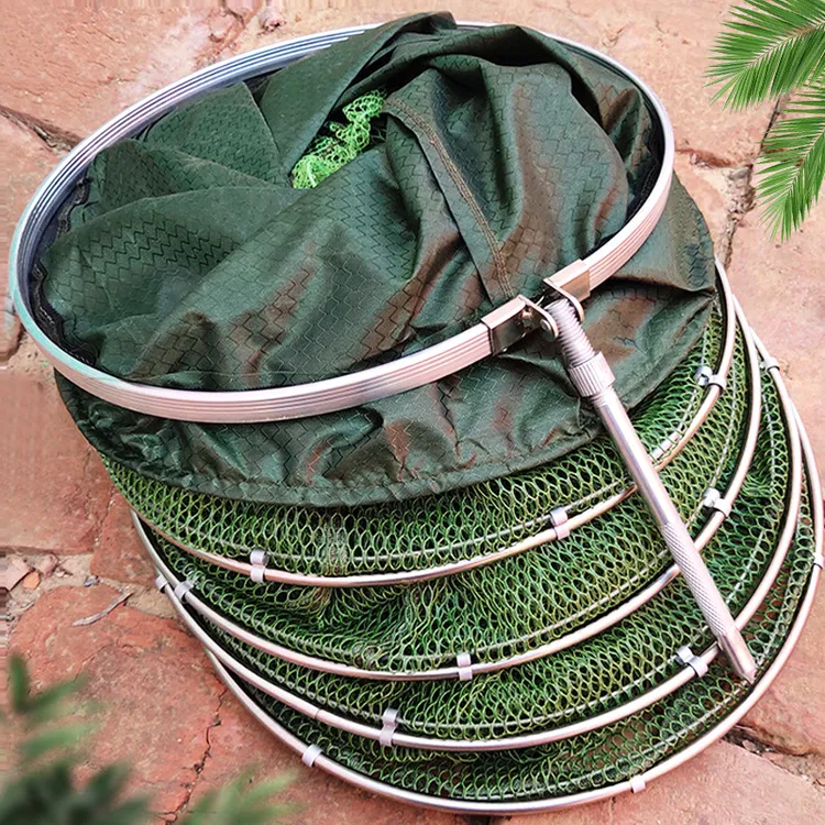 渔具竞技鱼护双网圈鱼护户外垂钓用品装鱼袋涂胶防挂渔护尼龙双圈