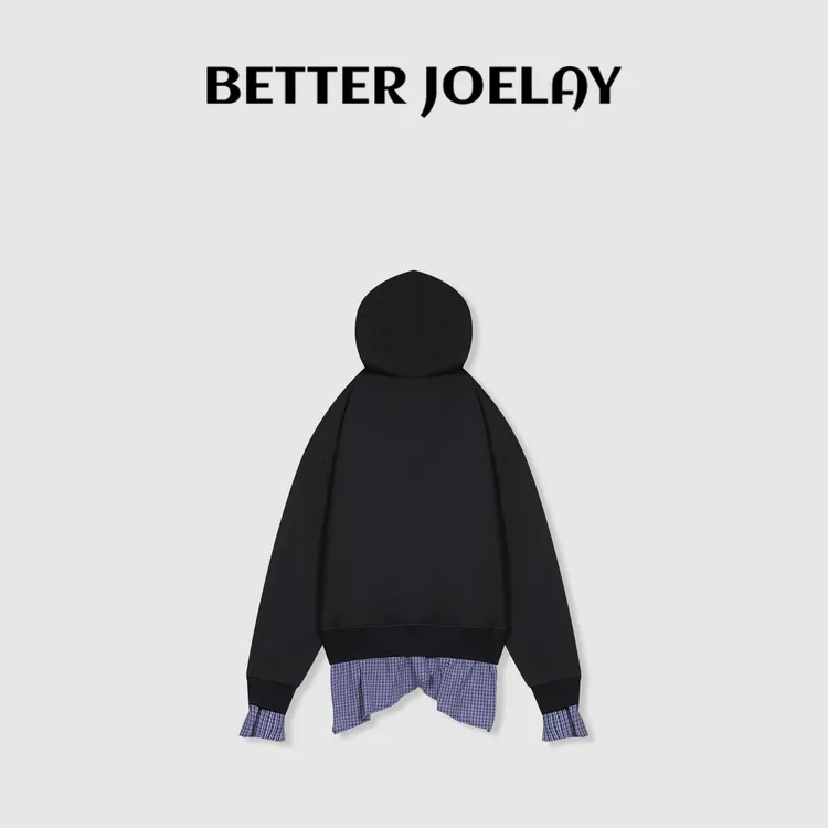 BETTERJOELAY-【小鱼冻干】时尚宽松开衫连帽卫衣可爱百搭风Z4384