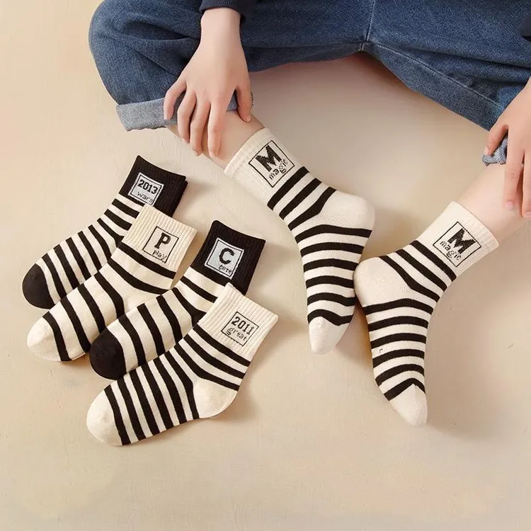 儿童袜子秋款棉袜中筒袜男童女童秋冬季棉袜小孩大童秋季运动潮袜商品图