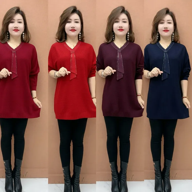 ZXH 时尚气质高雅飘带领设计焦织洋气百搭连衣裙