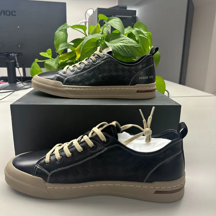 海春秋男士真皮头层牛皮休闲板鞋14