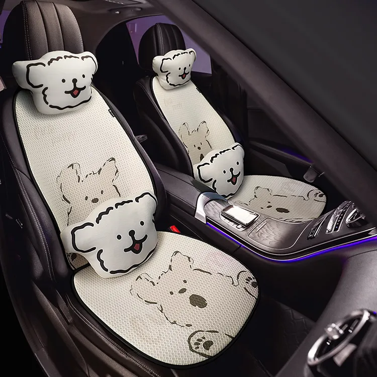 2025新款简约ins 坐垫四季半包座椅套网红女夏季西高地狗狗座垫