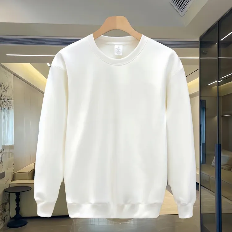 卫衣男款加绒加厚休闲潮牌爆款青少年美式重磅不带帽秋冬长袖衣服