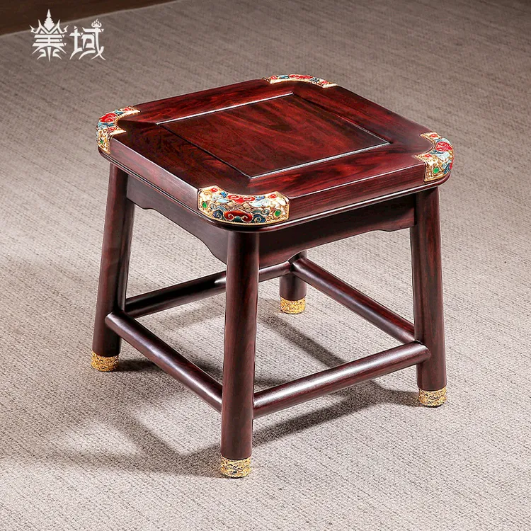 泰域《宫廷小凳子》实木坐凳 家用矮凳 门口换鞋凳客厅小木凳E2-493