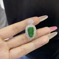 【小北好物】翡翠树叶吊坠尺寸约10*16mm【多样性发一件】2QS34X81