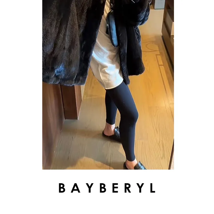 BAYBERYL老贝澳绒打底裤*发热高腰弹力亲肤百搭25秋DD5G0244-8/17